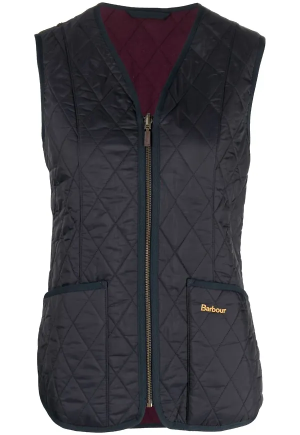Barbour v-ringad quiltad väst - Blå