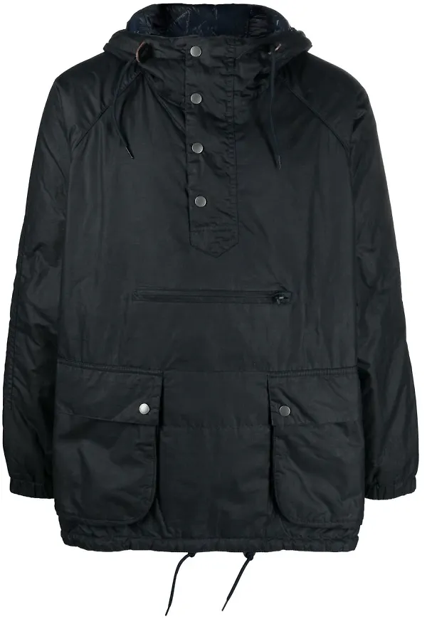Barbour vaxrock med huva - Blå