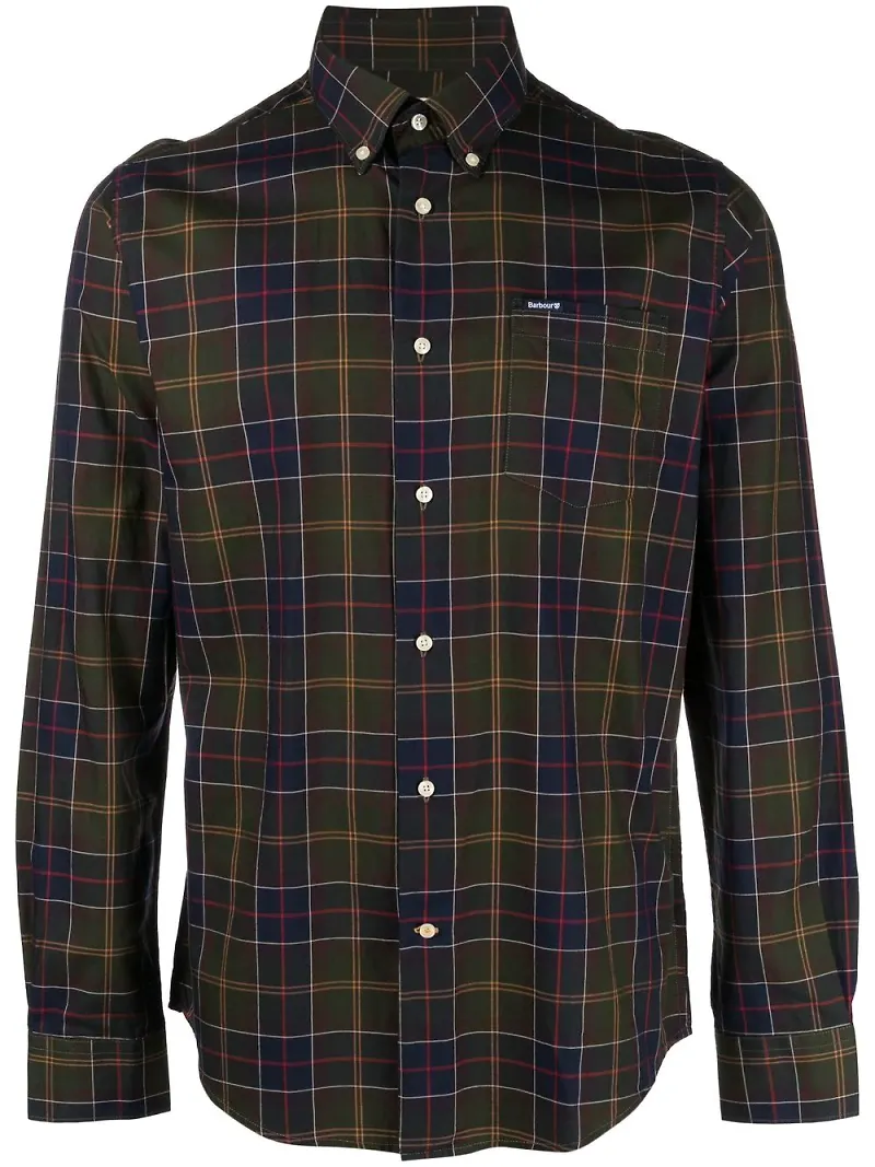 Barbour Wetheram rutig skjorta - Grön