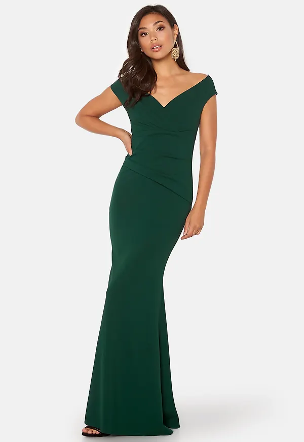 Bardot Pleat Maxi Dress