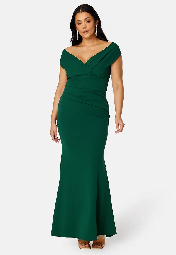 Bardot Pleat Maxi Dress