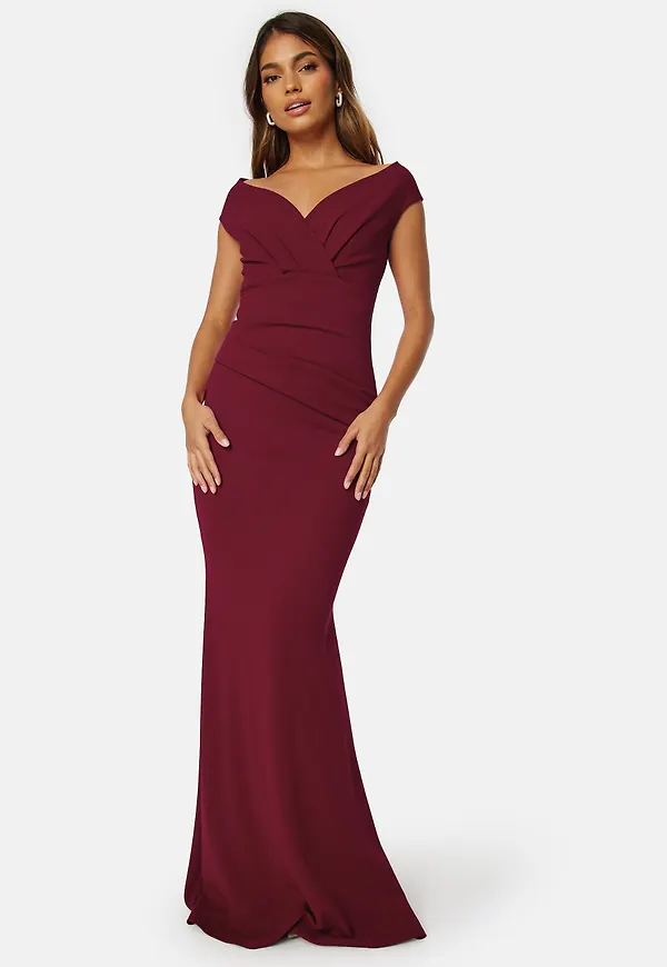 Bardot Pleat Maxi Dress