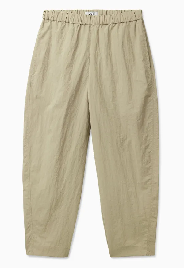 BARREL-LEG DRAWSTRING TROUSERS
