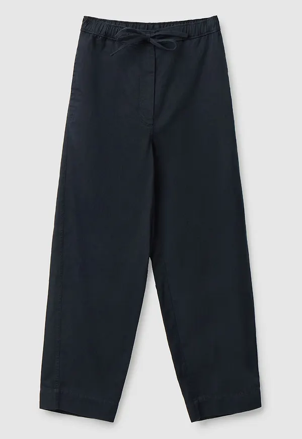 BARREL-LEG DRAWSTRING TROUSERS