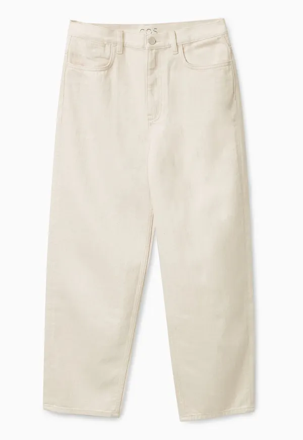 BARREL-LEG HIGH-RISE JEANS