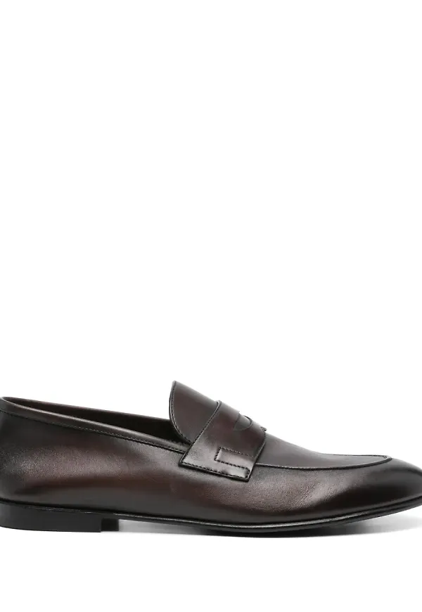 Barrett läderloafers - Brun