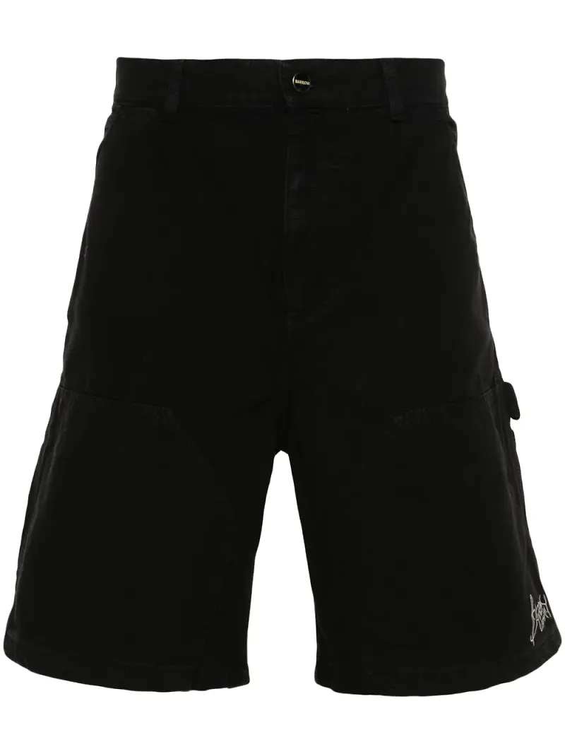 BARROW bermudashorts med broderad logotyp - Svart