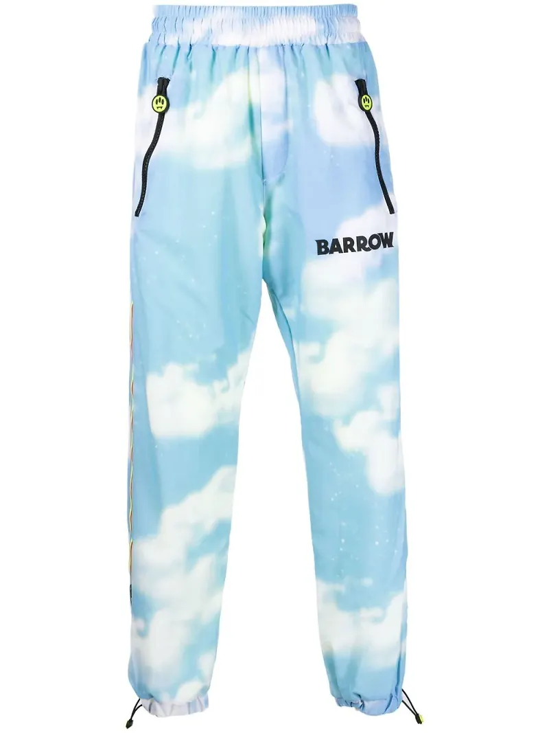 BARROW sweatpants med sidorand - Blå