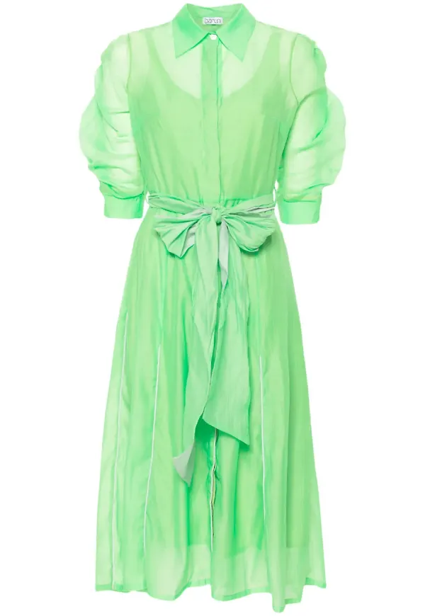 Baruni midiklänning i organza - Grön