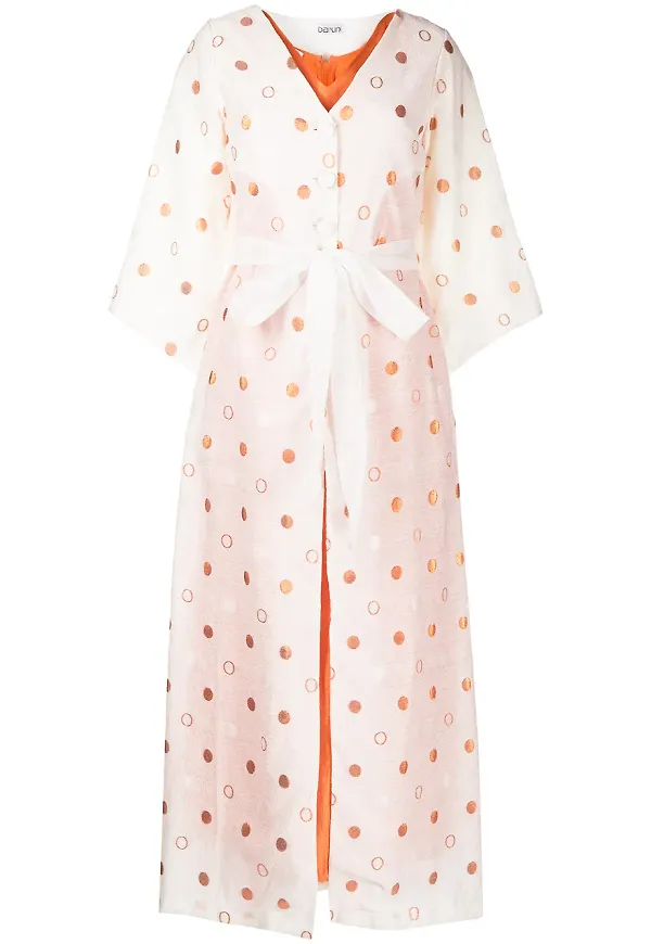 Baruni prickig kimono - Vit