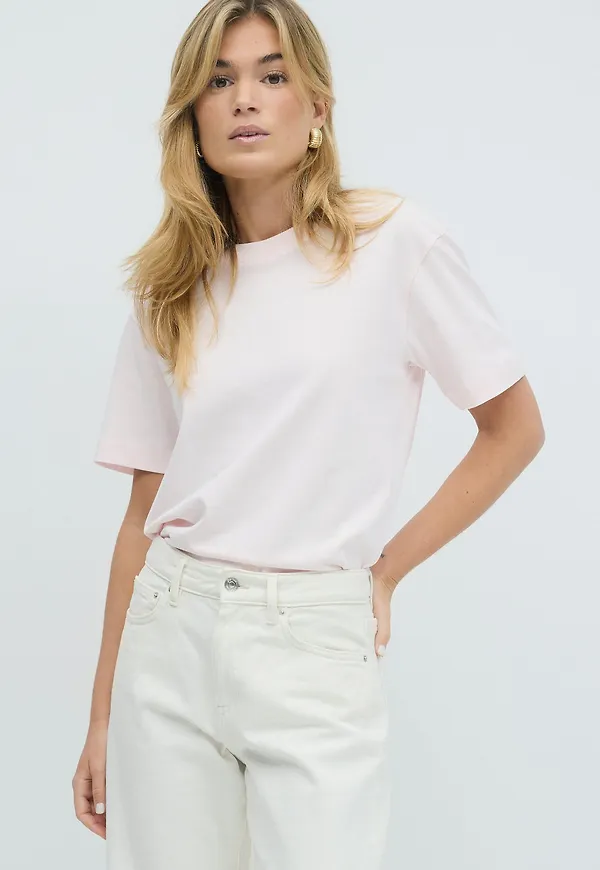 Gina Tricot - Basic tee - t-shirts - Rosa - XXS - Dam