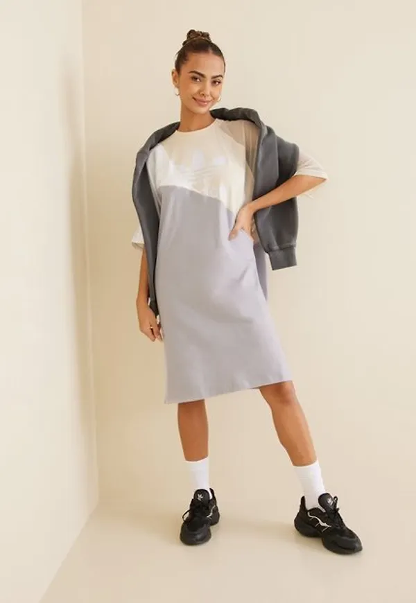 Adidas Originals Tee Dress Loose fit dresses Beige
