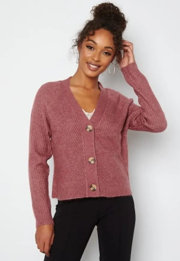 ONLY Carol L/S Cardigan Knit Crushed Berry XS