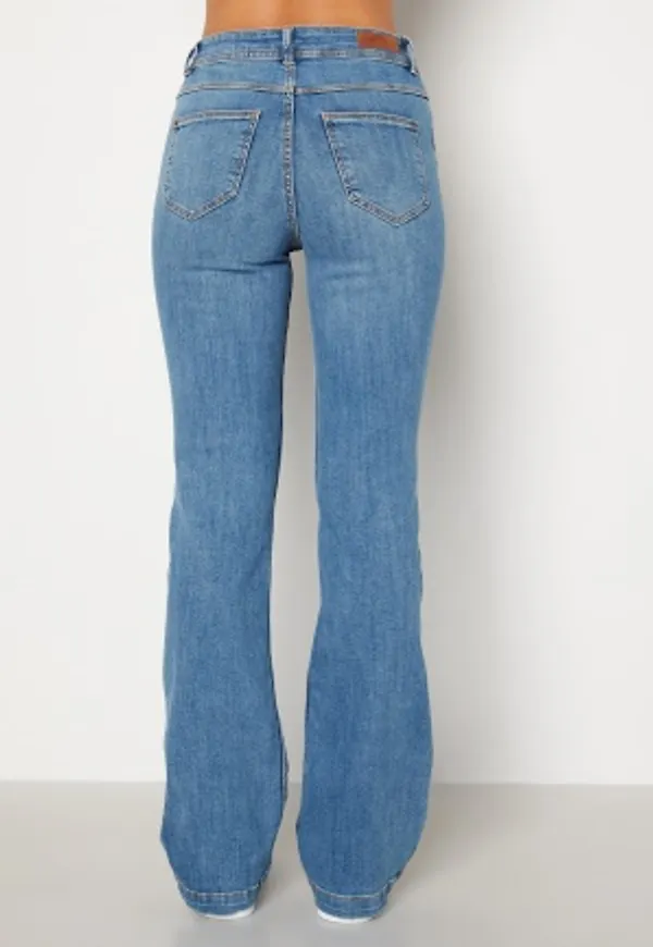 JDY Flora Life Flared High Medium Blue Denim 26/32