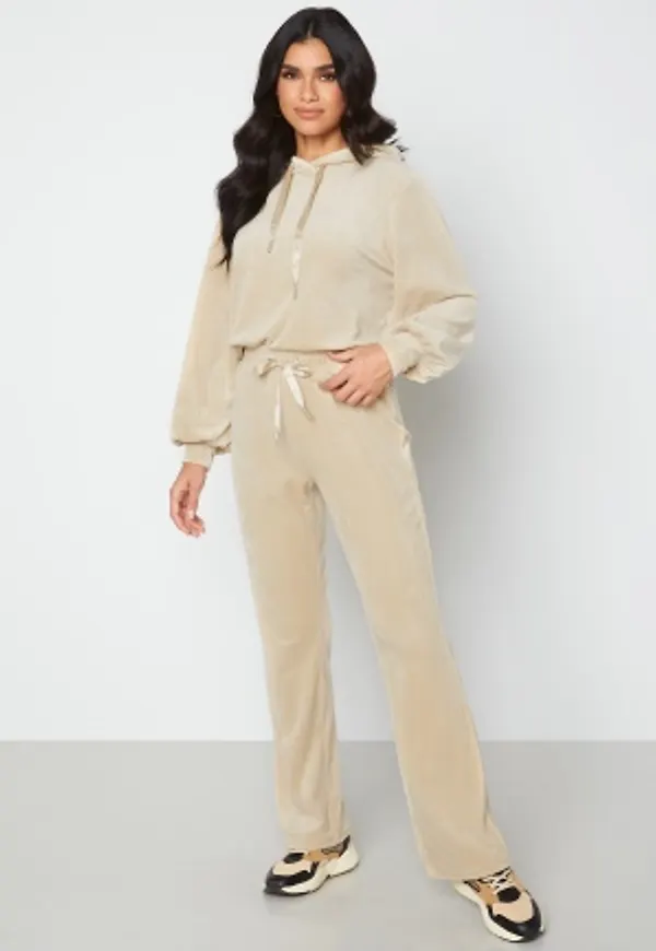 ONLY Laya Sweet Flared Velvet Pant Cement XL