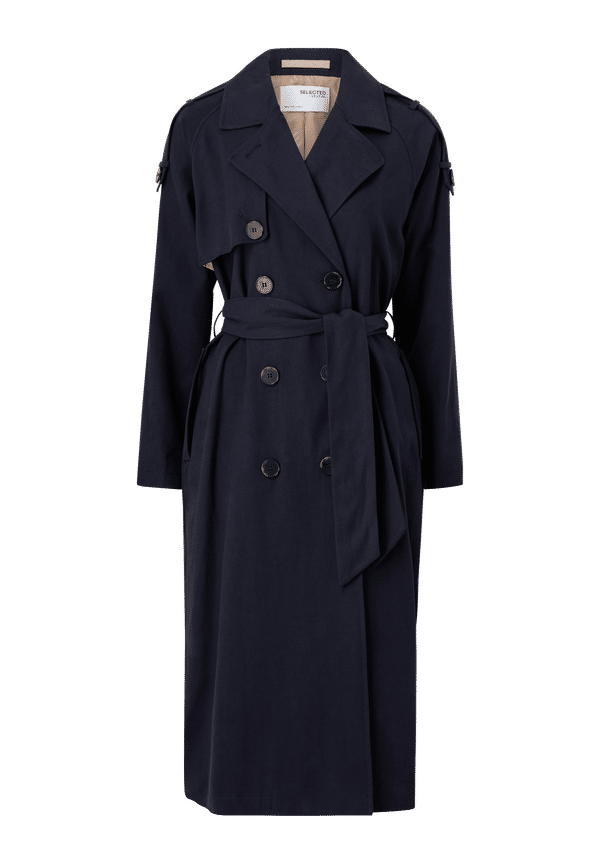 Selected FEMME - Trenchcoat slfNew Bren LS Trench Coat B Coll - BlÃ¥