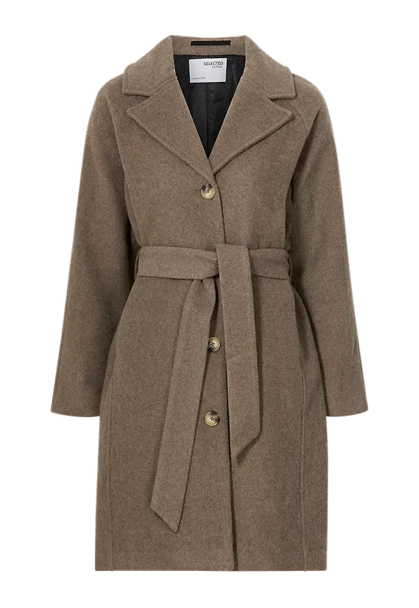 Selected FEMME - Kappa slfMilan Wool Coat - Brun