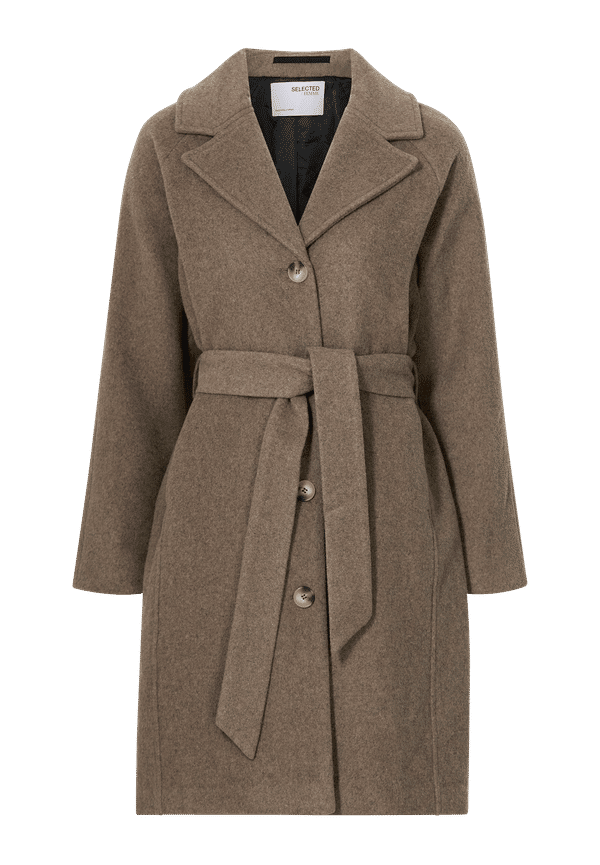 Selected FEMME - Kappa slfMilan Wool Coat - Brun