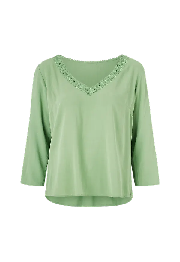 Vila - Blus viMoashly Lace 3/4 Top - Grön