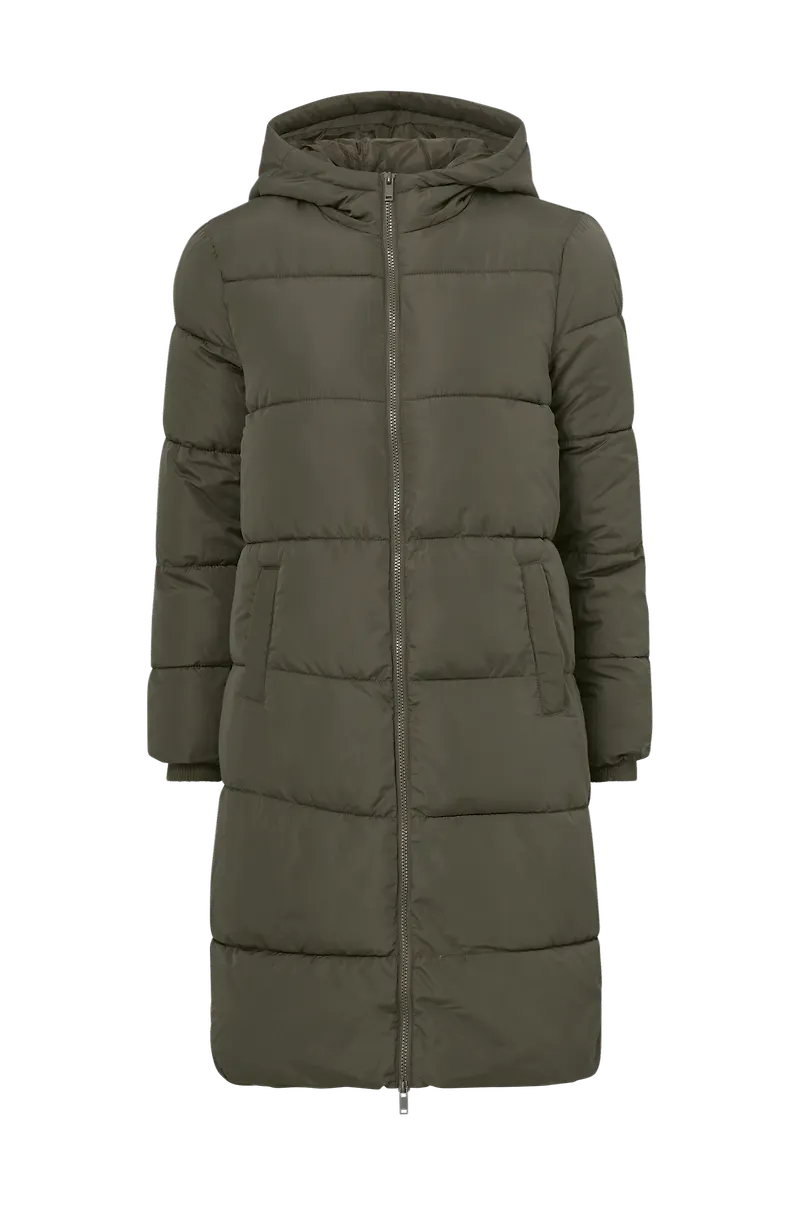 pieces - Jacka pcBee New Long Puffer Jacket BC - Grå