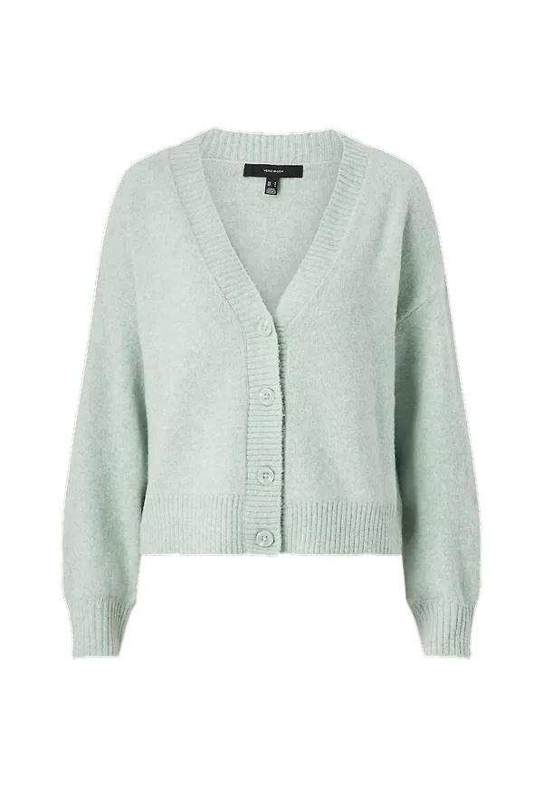 Vero Moda - Cardigan vmDoffy LS V-neck Button Cardigan - Grön