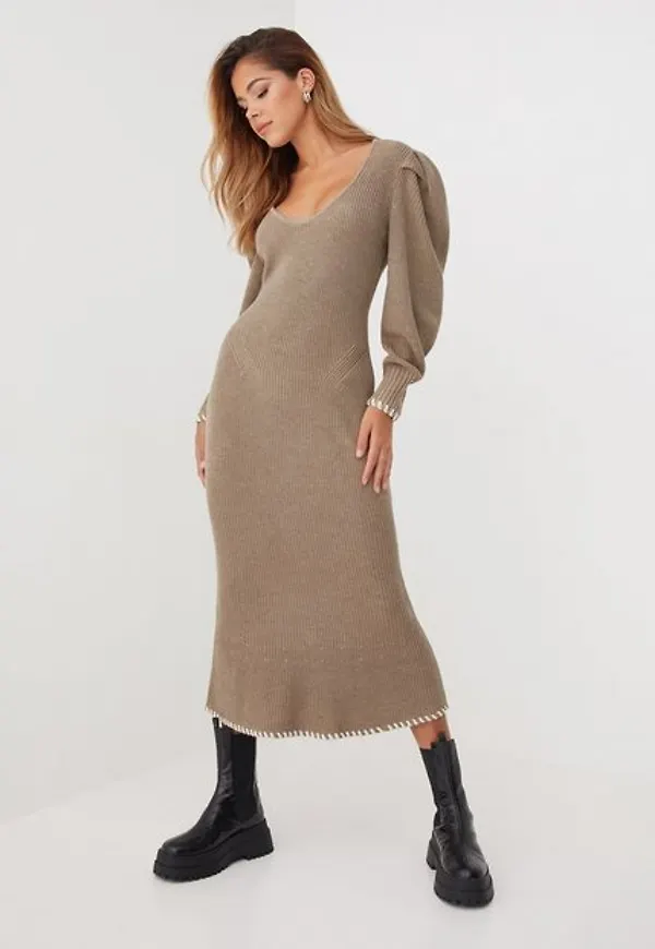 Adoore Knitted Hourglass Dress Stickade klänningar