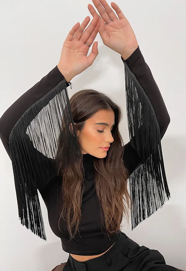 NA-KD Crop-topp - Black