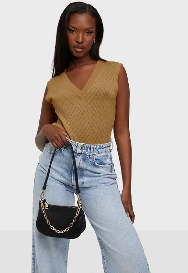Y.A.S Yaselso Sl Knit Top Toppar Tan