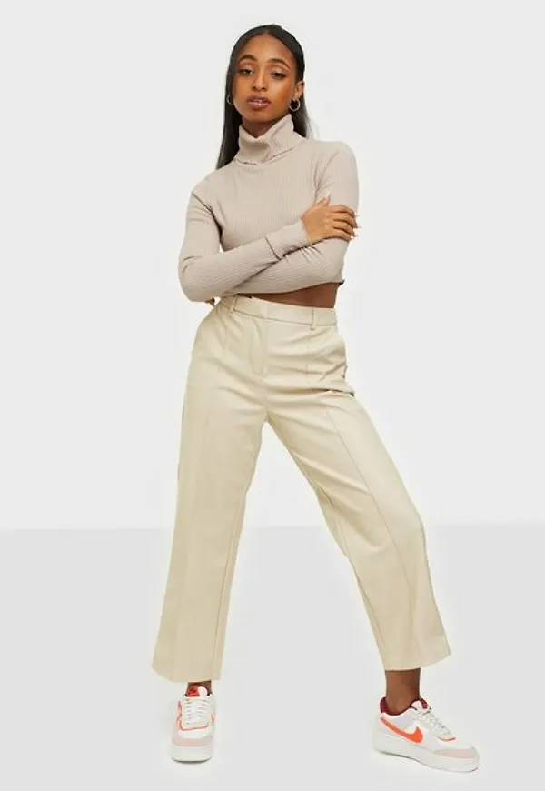 Only Onlhera Faux Leather Straight Pant Byxor