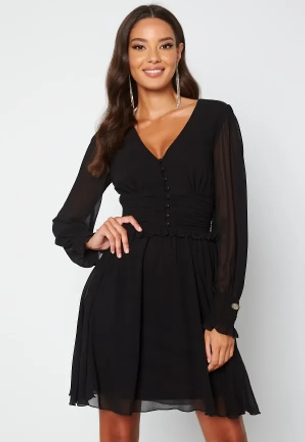 Chiara Forthi Sue Ruffle Dress Black 34