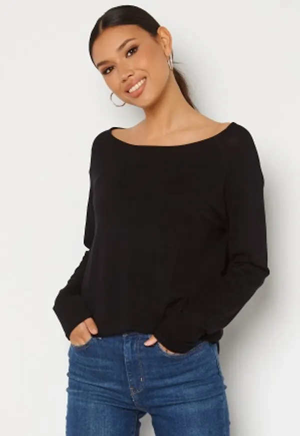 ONLY Mila Lacy L/S Long Pullover Black XL