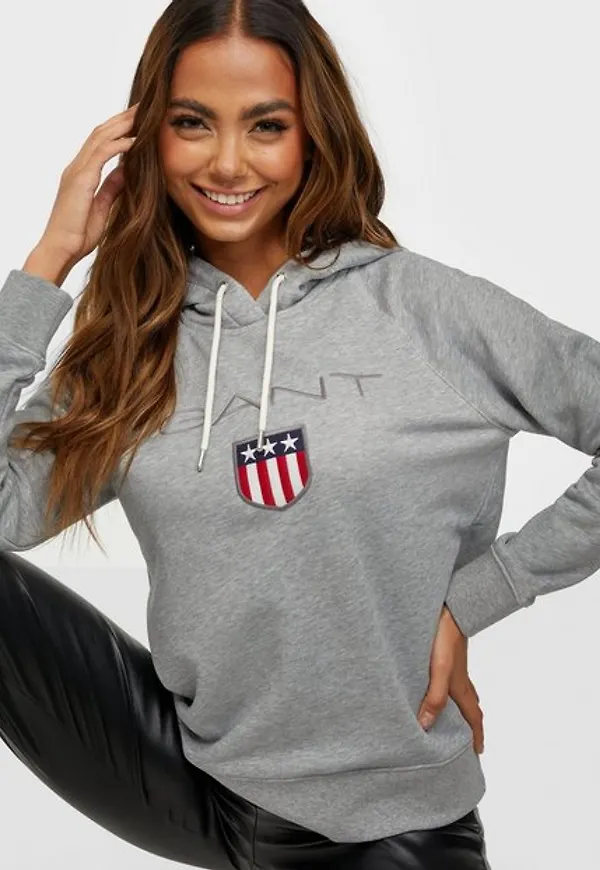 Gant Gant Shield Sweat Hoodie Hoodies Grey Melange
