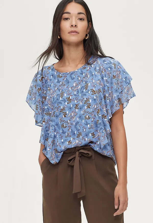 Saint Tropez - Blus CentaSZ SS Blouse - Blå