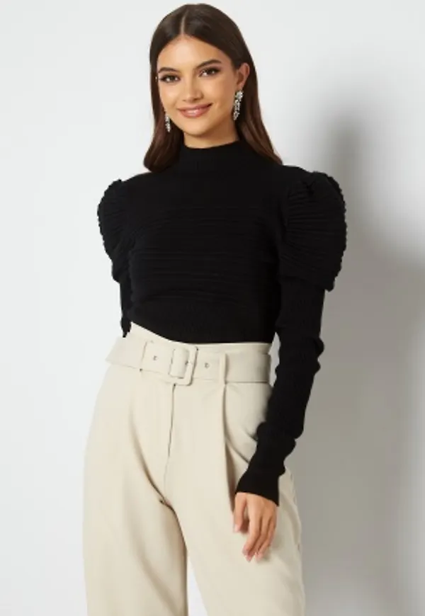 Blue Vanilla Puff Sleeve Jumper Black L