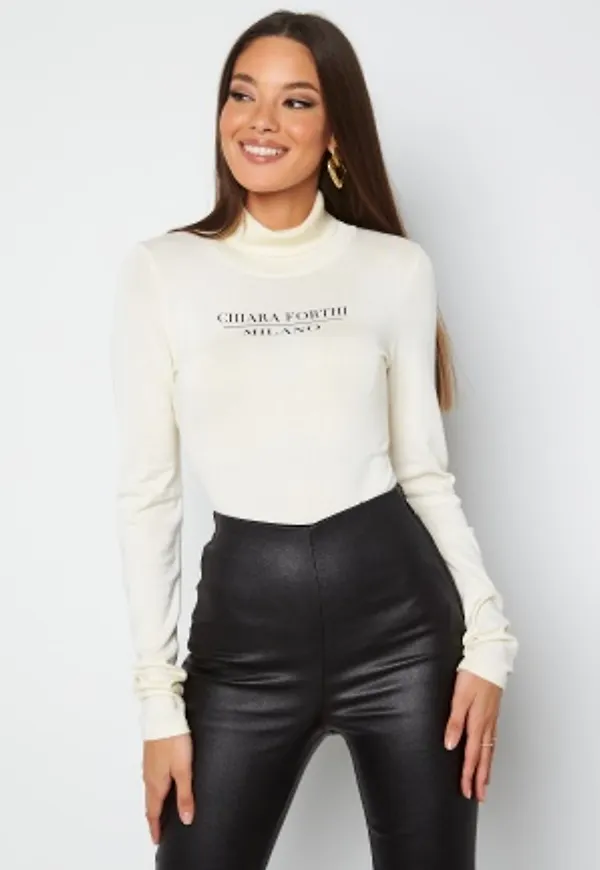Chiara Forthi Sheilah logo polo sweater White M