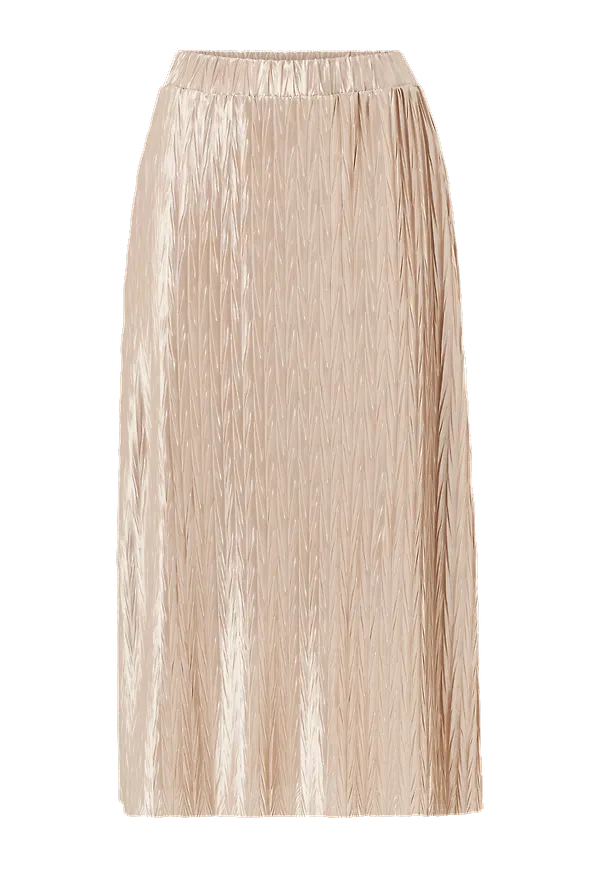 Vila - Kjol viPleasa HW Midi Skirt - Beige