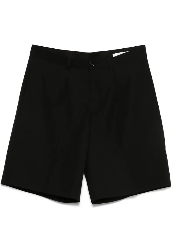 BE ABLE plisserade bomullsshorts - Svart
