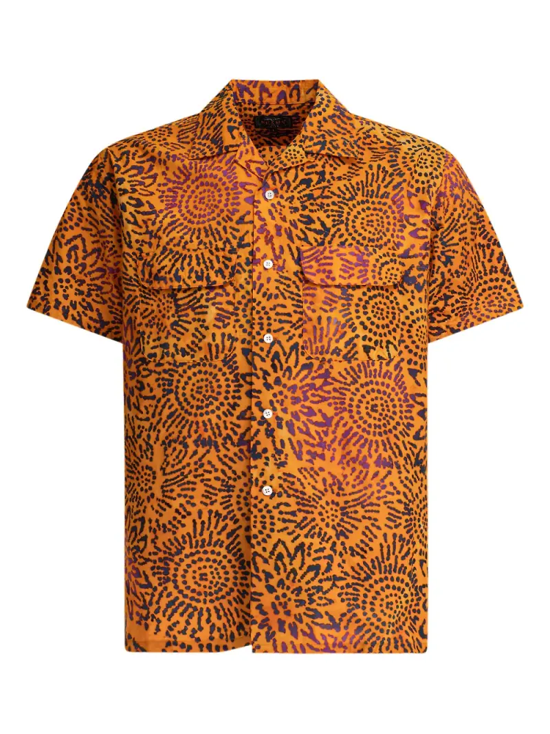 BEAMS PLUS blommig skjorta - Orange