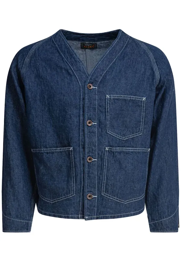 BEAMS PLUS jeansjacka med raglanärm - Blå