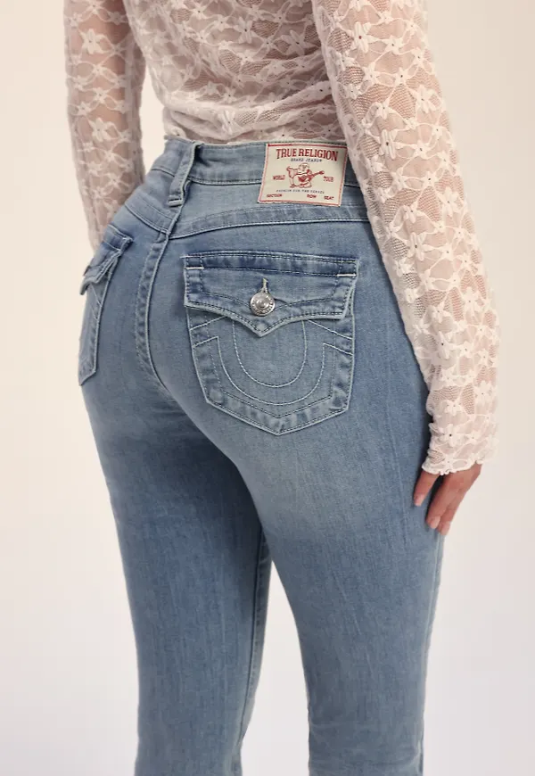 Becca Mid Rise Bootcut Flap