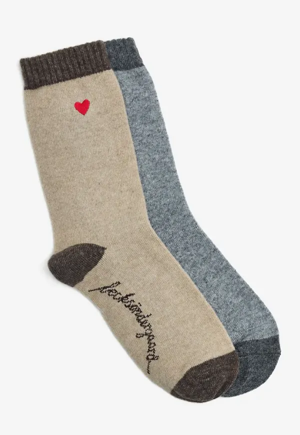 BECKSÖNDERGAARD - Beige - Hearty Wola Sock 2 Pack