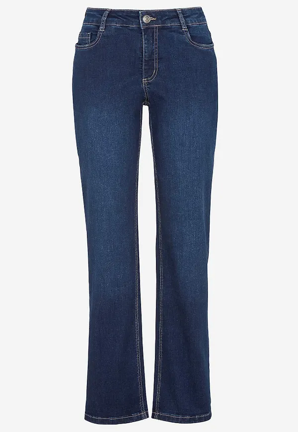 Bekväma stretchjeans med rakt ben