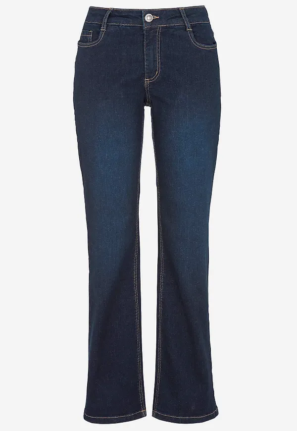 Bekväma stretchjeans med rakt ben