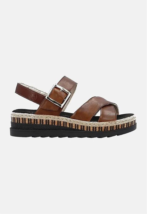 Bekväm sandal med korsande remmar