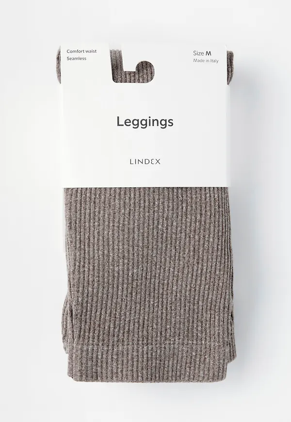 Bekväma ribbade leggings i seamless design