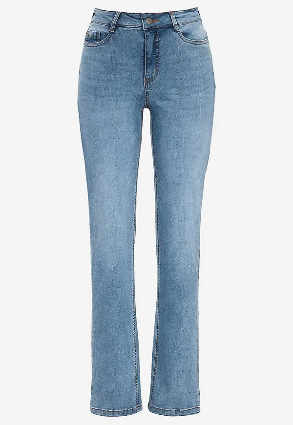 Bekväma stretchjeans med rakt ben