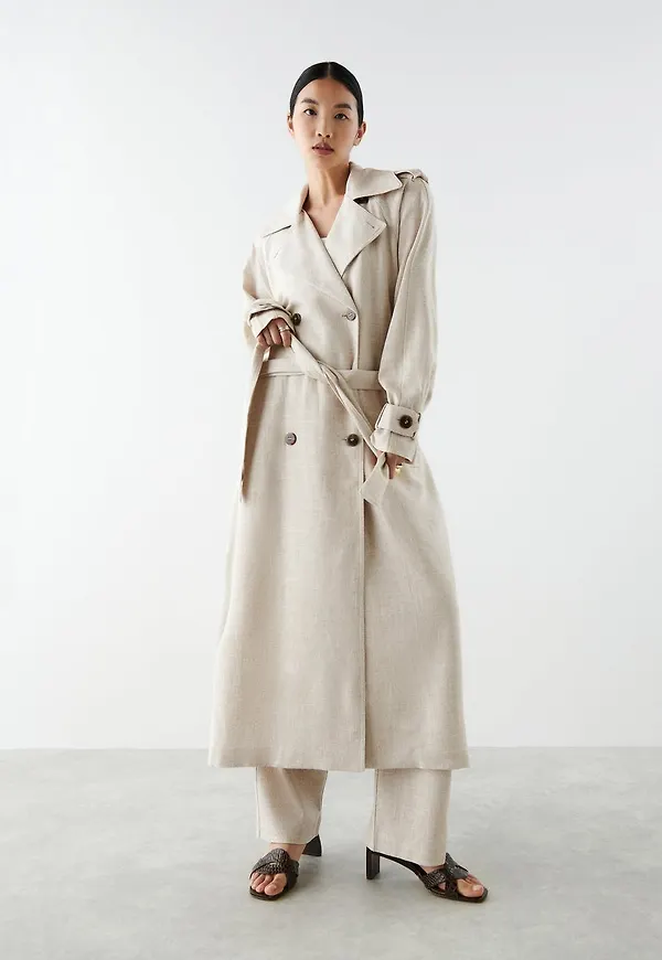 Belle Linen trench coat