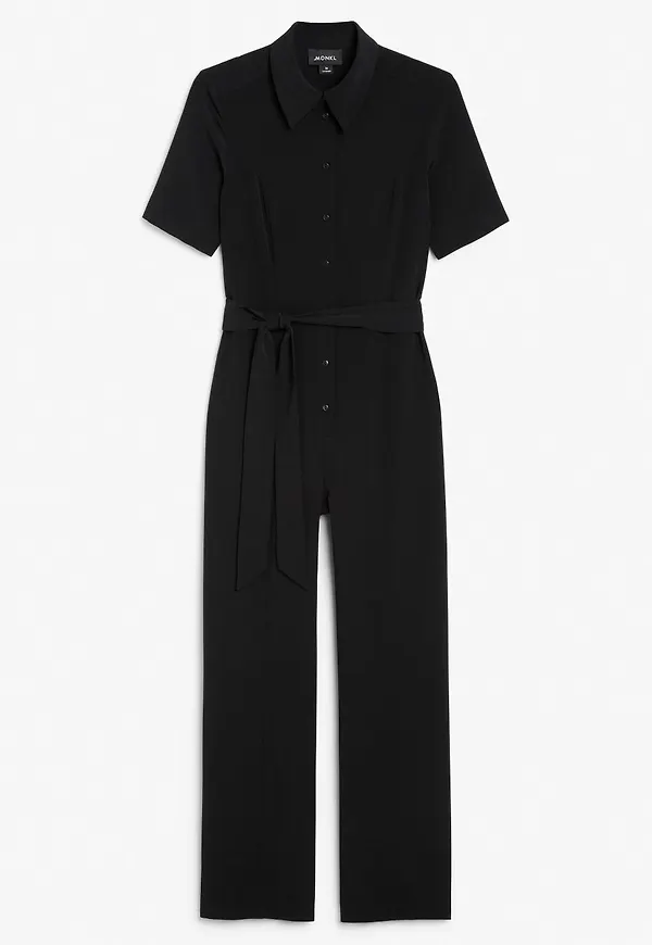 Belted jumpsuit - Black