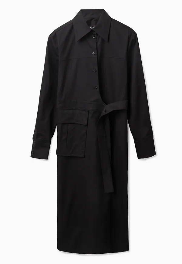 BELTED SHIRT DRESS