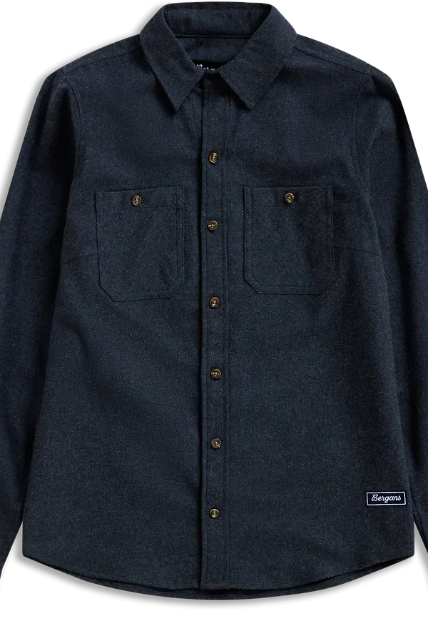 Bergans Men's Nordmarka Flannel Shirt Navy Blue